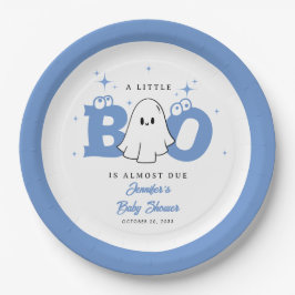 Plato De Papel Halloween Pequeño Boo Aburrido Fantasma Baby Showe