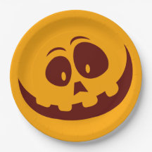 Halloween Smiley Face Naranja y Brown