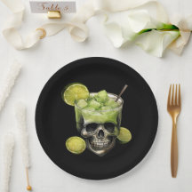 Halloween Spooky Cocktail Fiesta Placa de papel