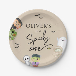 Plato De Papel Halloween Spooky One Birday