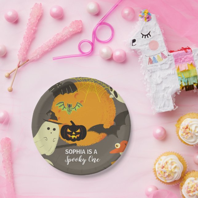 Plato De Papel Halloween Spooky One Birday (Fiesta)