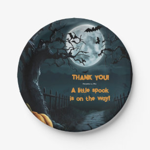 Plato De Papel Halloween Un poco de parodia de la Baby Shower de