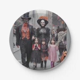 Plato De Papel Halloween Vampire Familia Fiesta Placas 🦇 🎃