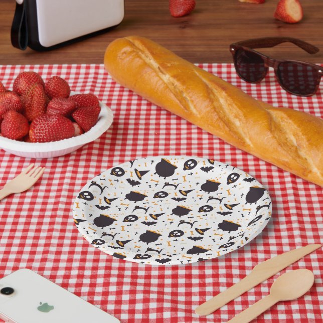 Plato De Papel Halloween Witch Craft (Picnic)