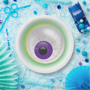 Plato De Papel Halloween Zombie Ghost Eyeball Cyclops Eye