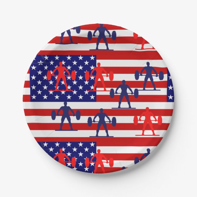 Plato De Papel Halterofilia (Anverso)