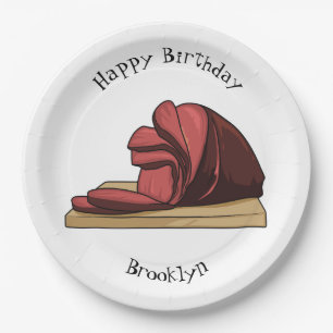 Plato De Papel Ham personalizado ilustracion