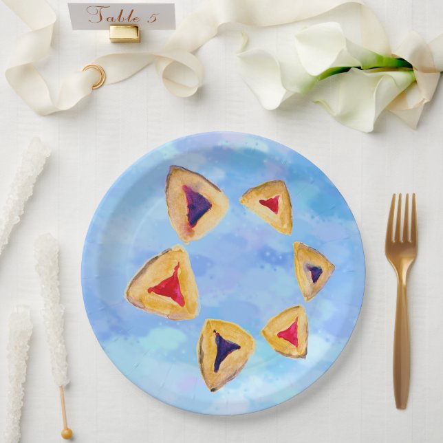 Plato De Papel Hamantaschen Fiesta Plates (Boda)