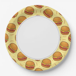 Plato De Papel Hamburguesas