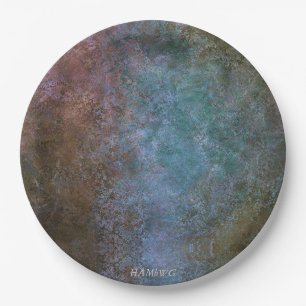 Plato De Papel HAMbWG - Placa de papel - Taupe azul Fresco