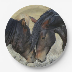 Plato De Papel HAMbyWG - Placas de papel 9" - 2 caballos