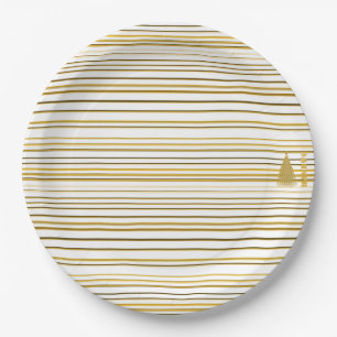 Plato De Papel HAMbyWG - Placas de papel de 9" - Árbol de Navidad