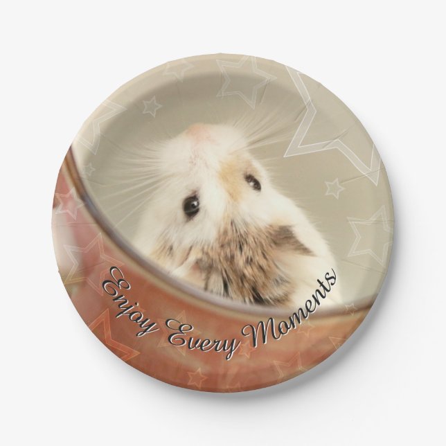 Plato De Papel Hammyville - Cute Hamster (Anverso)