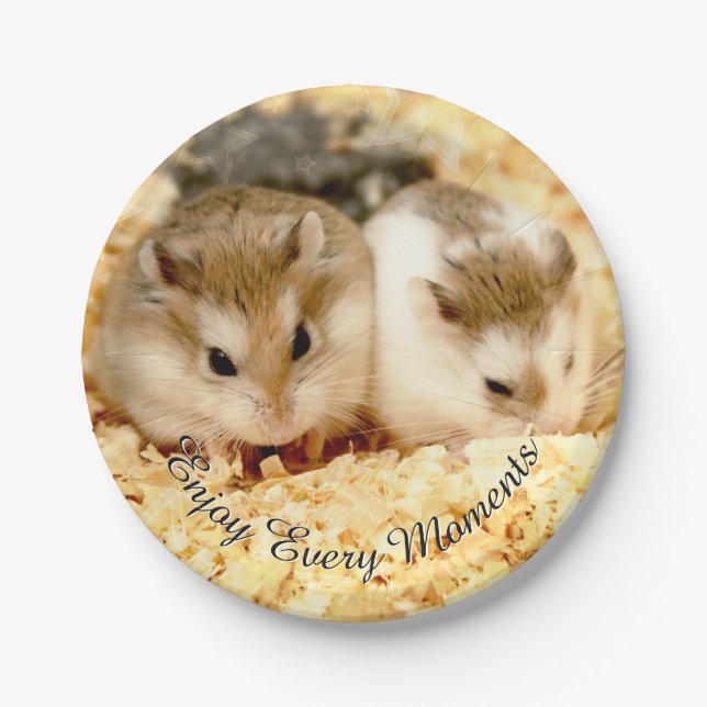 Plato De Papel Hammyville - Cute Hamster (Anverso)