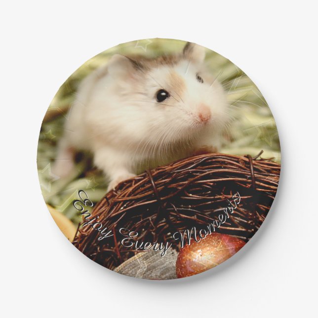 Plato De Papel Hammyville - Cute Hamster (Anverso)