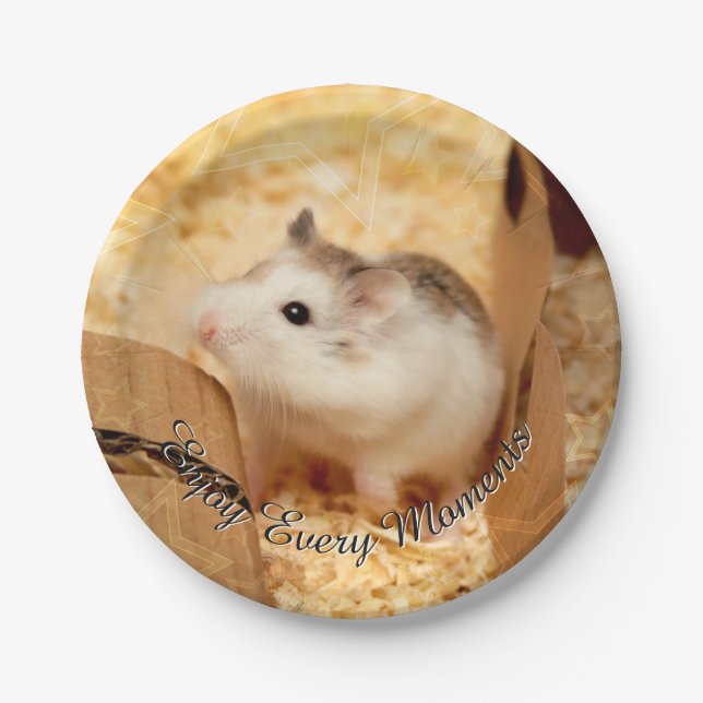 Plato De Papel Hammyville - Cute Hamster (Anverso)