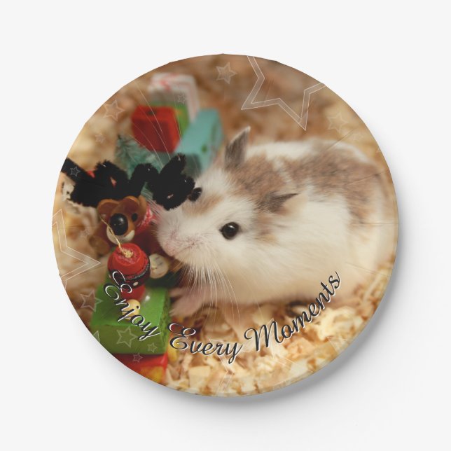 Plato De Papel Hammyville - Cute Hamster (Anverso)