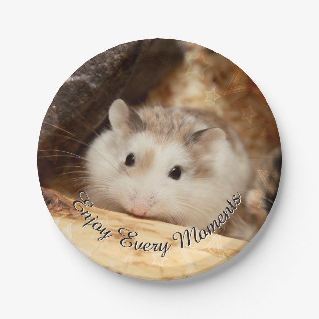 Plato De Papel Hammyville - Cute Hamster (Anverso)