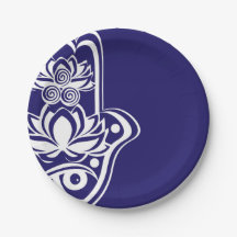 Hamsa azul y blanco