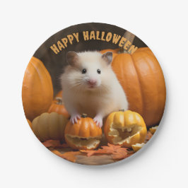 Plato De Papel Hamster Halloween
