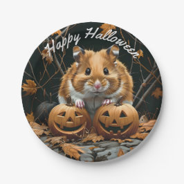 Plato De Papel Hamster Halloween