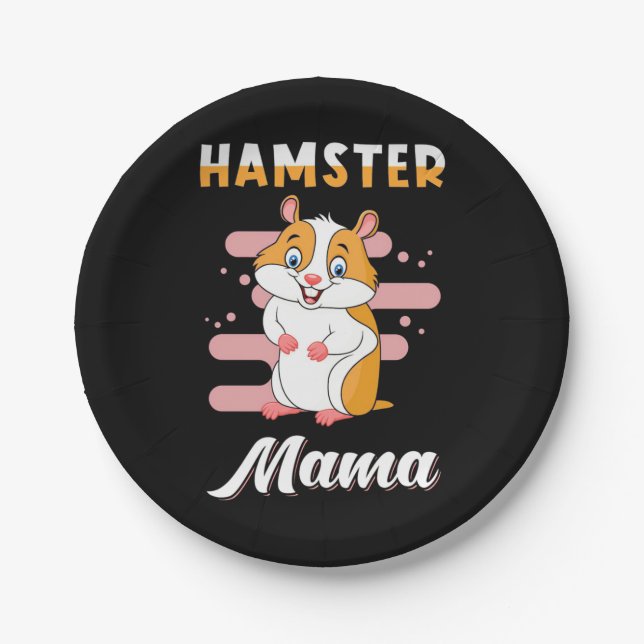 Plato De Papel Hamster Mama (Anverso)