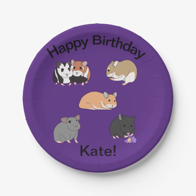 Plato De Papel Hamsters (Anverso)