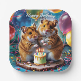 Plato De Papel Hamsters Birthday Party