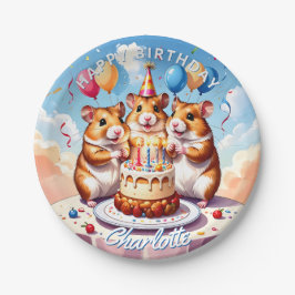 Plato De Papel Hamsters Birthday Party