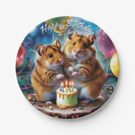 Plato De Papel Hamsters Birthday Party