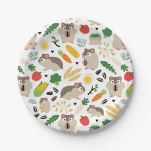 Plato De Papel Hamsters Y Sus Tratos