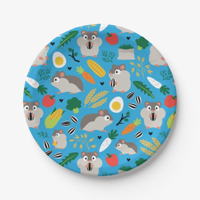 Plato De Papel Hamsters Y Sus Tratos (Anverso)