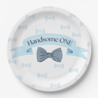 Plato De Papel Handsome One Baby Boy First Birthday Party Plates