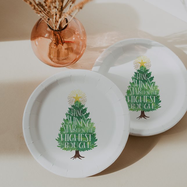 Plato De Papel Hang a Shining Star Navidades (Subido por el creador)