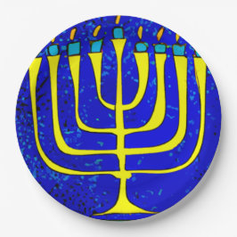 Plato De Papel Hanukkah