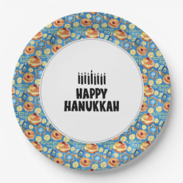 Plato De Papel Hanukkah