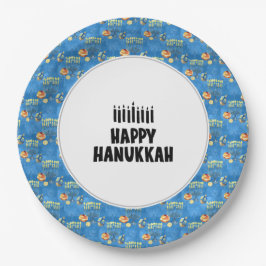 Plato De Papel Hanukkah