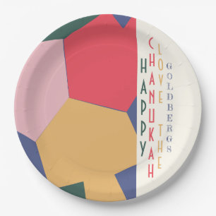 Plato De Papel Hanukkah Dreidel Time