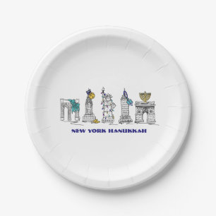 Plato De Papel Hanukkah NYC Chanukah