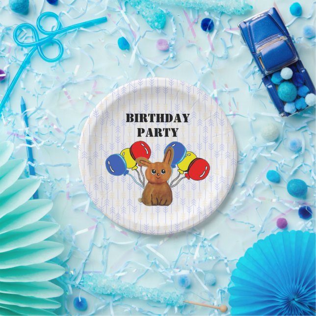 Plato De Papel Hapiness magic rabbit (Fiesta)
