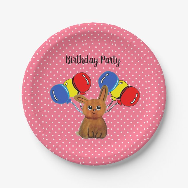 Plato De Papel Hapiness magic rabbit (Anverso)