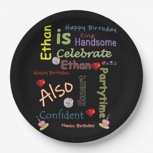 Plato De Papel Happy Birday Paper Plates Ethan