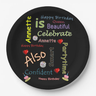 Plato De Papel Happy Birthday Paper Plates Annette