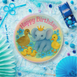 Plato De Papel Happy Birthday Paper Plates - Children's Birthday 