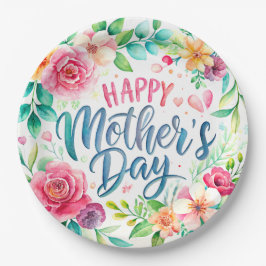 Plato De Papel Happy flower simple Libreta con espiral