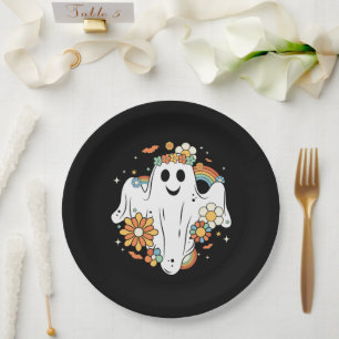 Plato De Papel Happy Ghost Retro Hippie Vibe