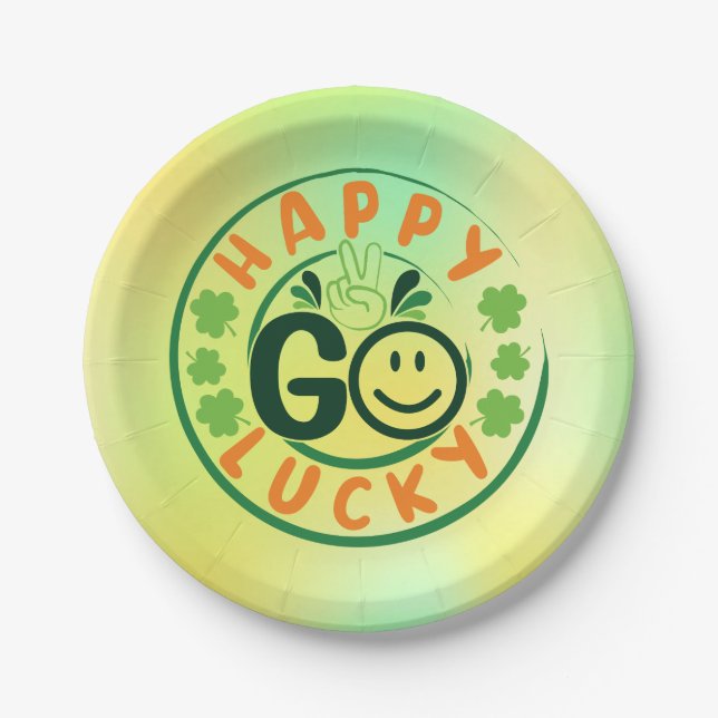 Plato De Papel Happy Go Lucky-52904 (Anverso)
