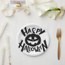Plato De Papel Happy Halloween 