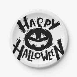 Plato De Papel Happy Halloween 
