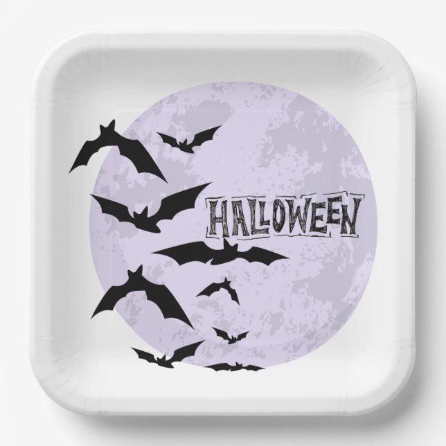 Plato De Papel Happy Halloween Assiette en carton (Anverso)